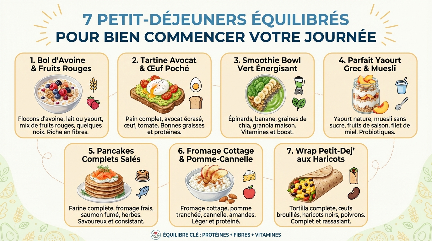 7 idées de petit-déjeuners équilibrés