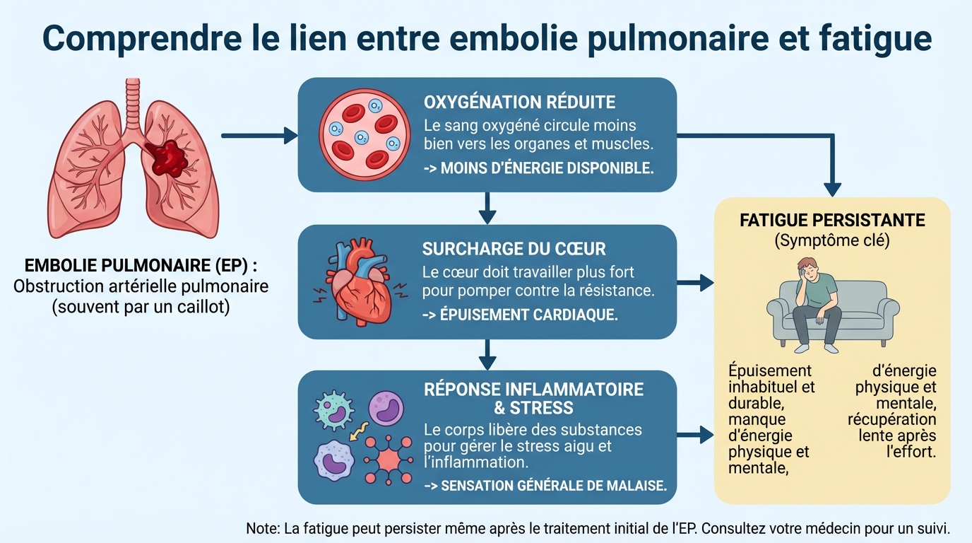 Comprendre le lien entre embolie pulmonaire et fatigue 3 La fatigue après une embolie pulmonaire