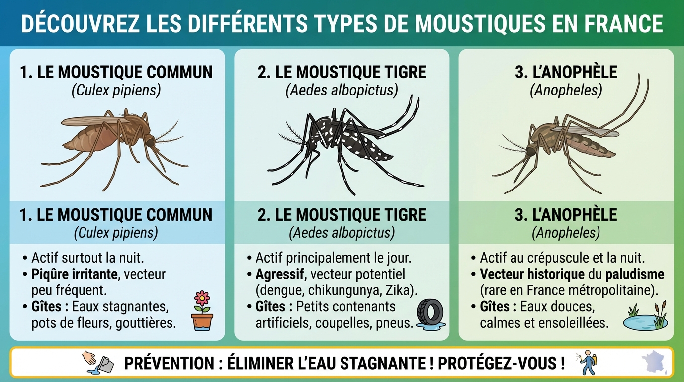 Découvrez les différents types de moustiques en france 3 Identification des moustiques