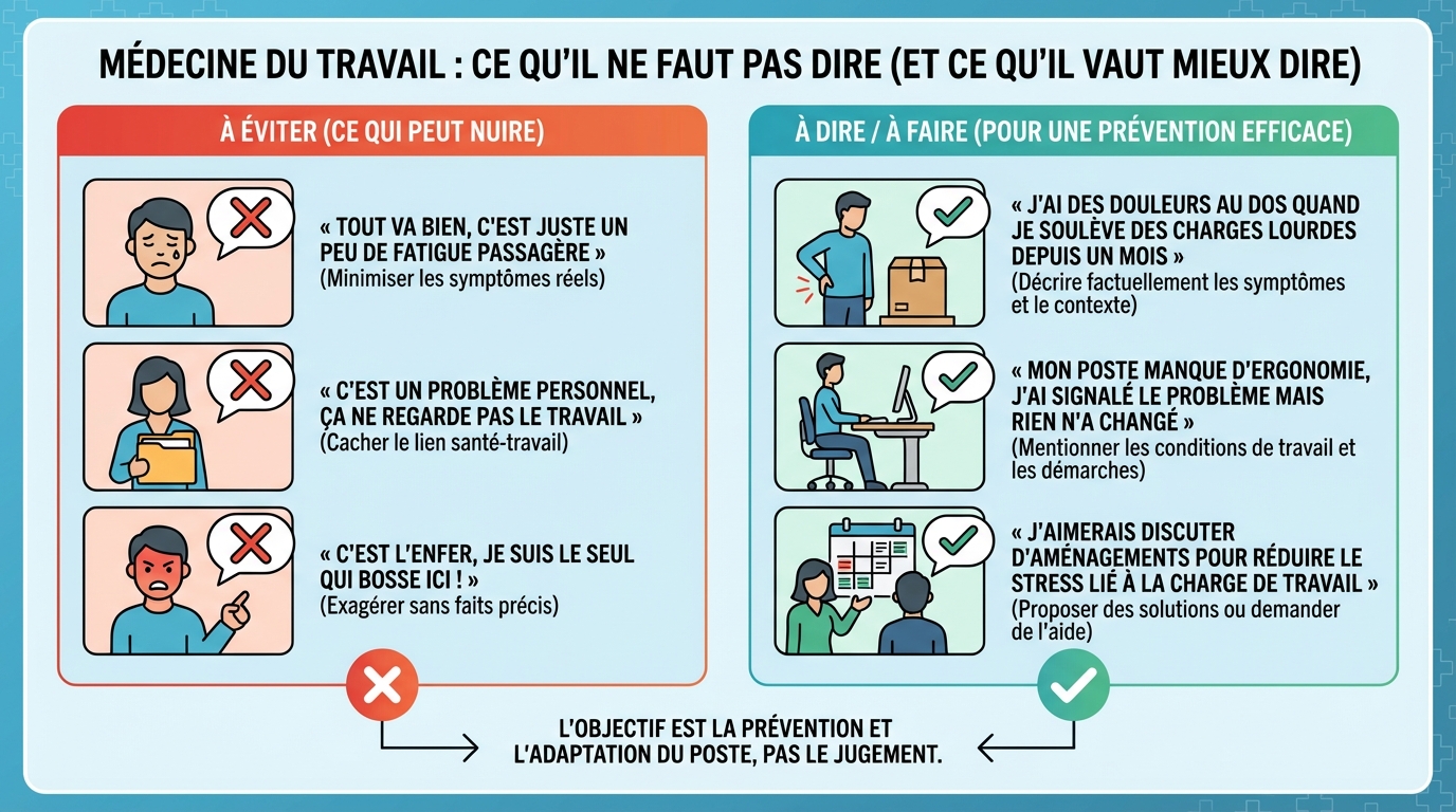 Ce qu'il ne faut pas dire lors de la visite médicale