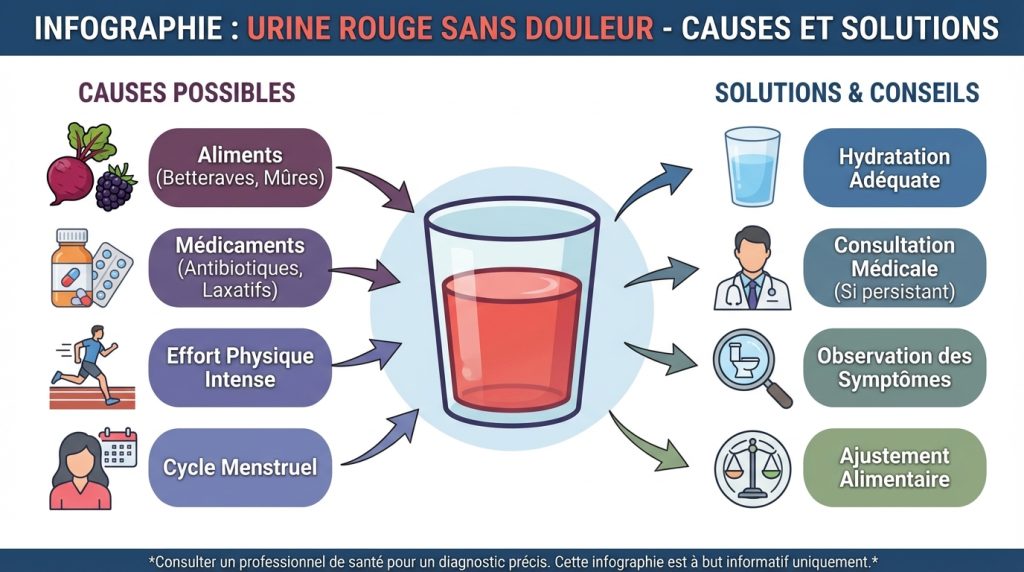 Urine rouge sans douleur : causes et solutions Cpm-mutuelsante