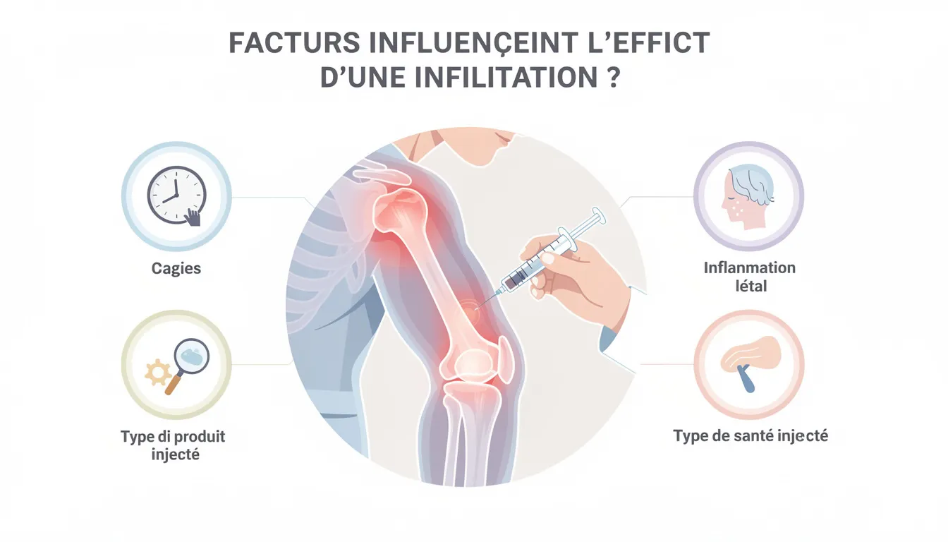 Facteurs influençant l'effet d'une infiltration