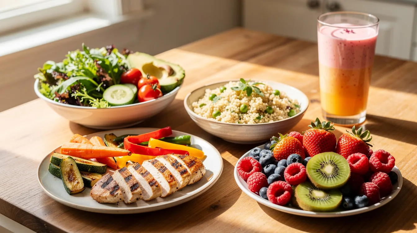 Exemple de menu type sur une semaine